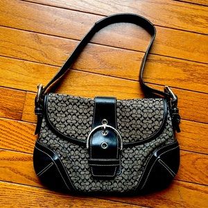 Coach Black and Brown Signature Bag